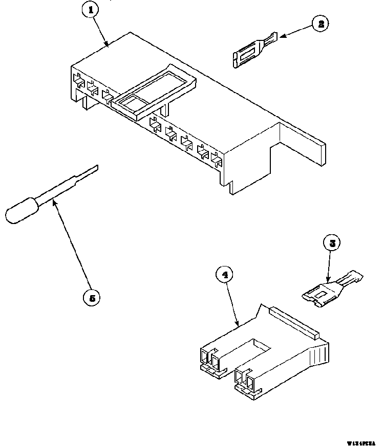 Mixing Valve, Connection Blocks, Terminals, Extractor Diagram and Parts List for CW8413W2-PCW8413W2  Crosley Washer