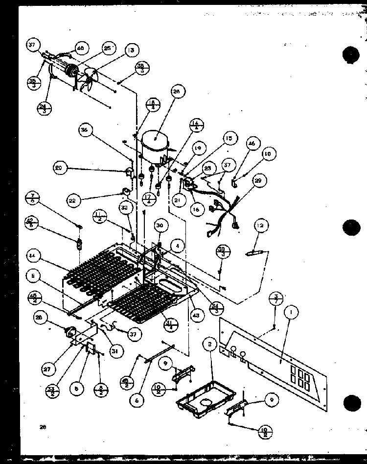 Machine Compartment - Panasonic Compressor Diagram and Parts List for SZI20ML-P1120101WL  Amana Refrigerator