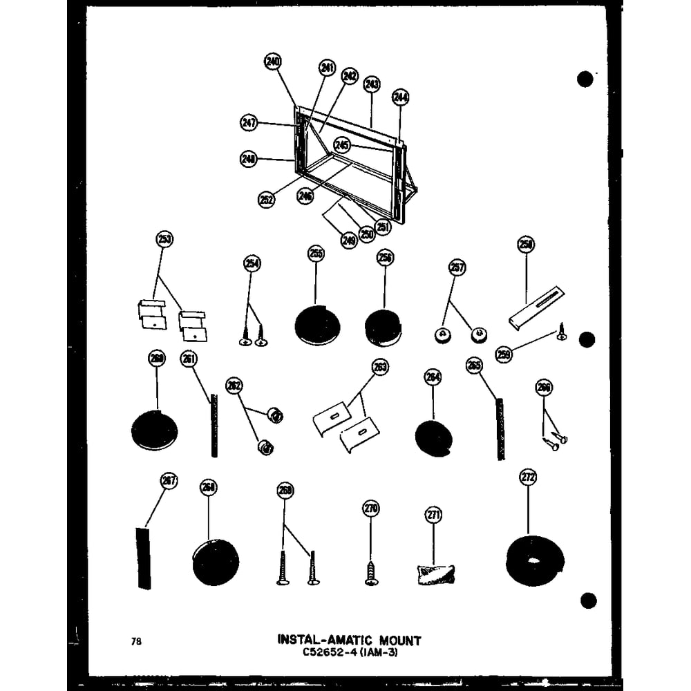 Instal-Amatic Mount C52652-4 Diagram and Parts List for 109-2J P54390-83R Amana Air Conditioner