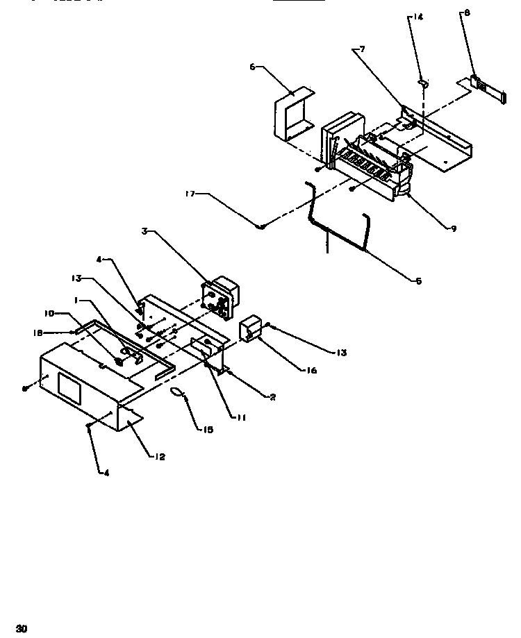 Icemaker Diagram and Parts List for SRDE520SBW-P1183102WW  Amana Refrigerator