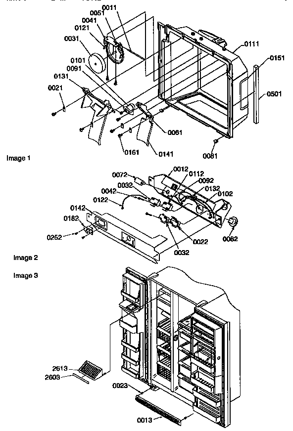 Ice And Water Cavity Diagram and Parts List for 57089-P1190814WE  Amana Refrigerator
