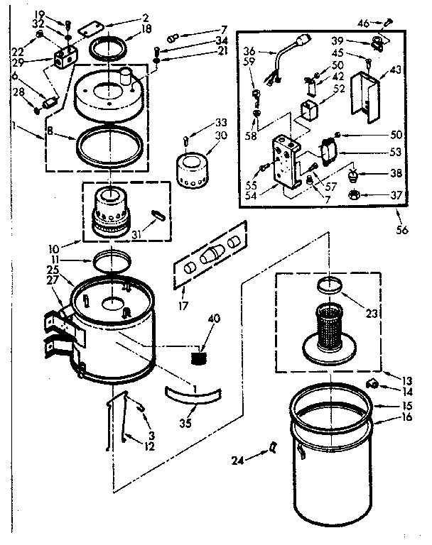 Unit Parts Diagram and Parts List for 11640270  Kenmore Central Vacuum