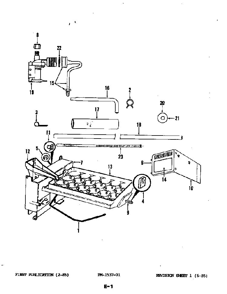 Water & Ice Dispenser Diagram and Parts List for RB17CN-2AF 4C69A Magic Chef Refrigerator
