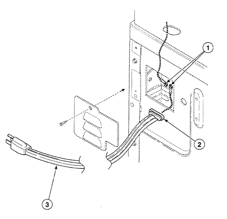 Power Cord Diagram and Parts List for SSG109WF1124  Speed Queen Dryer
