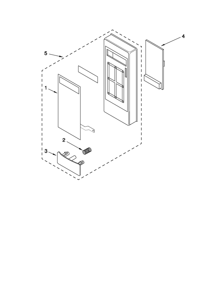 Microwave Control Panel Parts Diagram and Parts List for AMC5143AAB06  Amana Microwave
