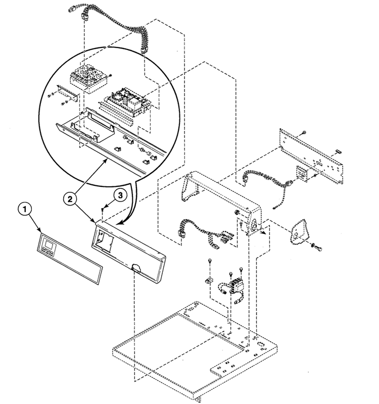 Control Panel Diagram and Parts List for SDEC07WJ  Speed Queen Dryer
