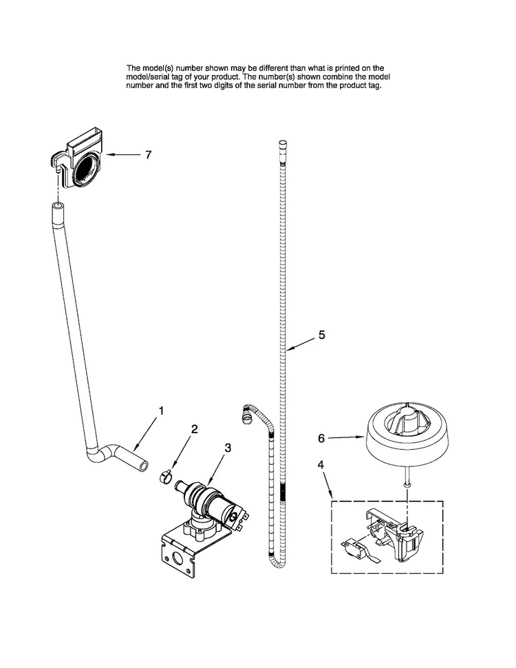 Fill And Overfill Parts Diagram and Parts List for MDB8951BWQ0  Maytag Dishwasher