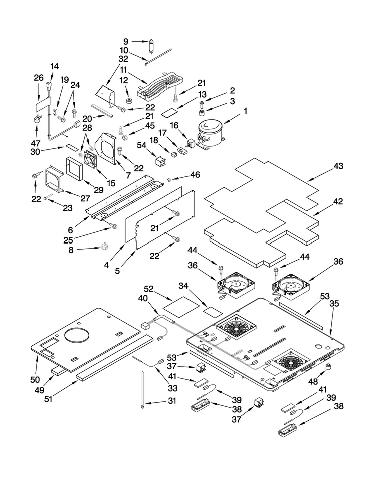 Unit Parts Diagram and Parts List for JUD248CWRS00  Jenn-Air Refrigerator