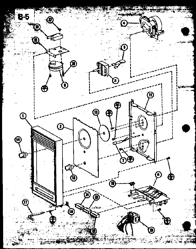 Section 5 Diagram and Parts List for RL6-5 P76250-2M Amana Microwave