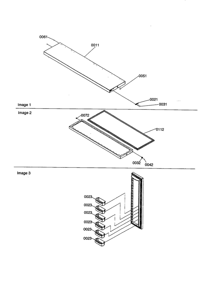 Freezer Door Diagram and Parts List for SRI21VE-P1315601WE  Amana Refrigerator