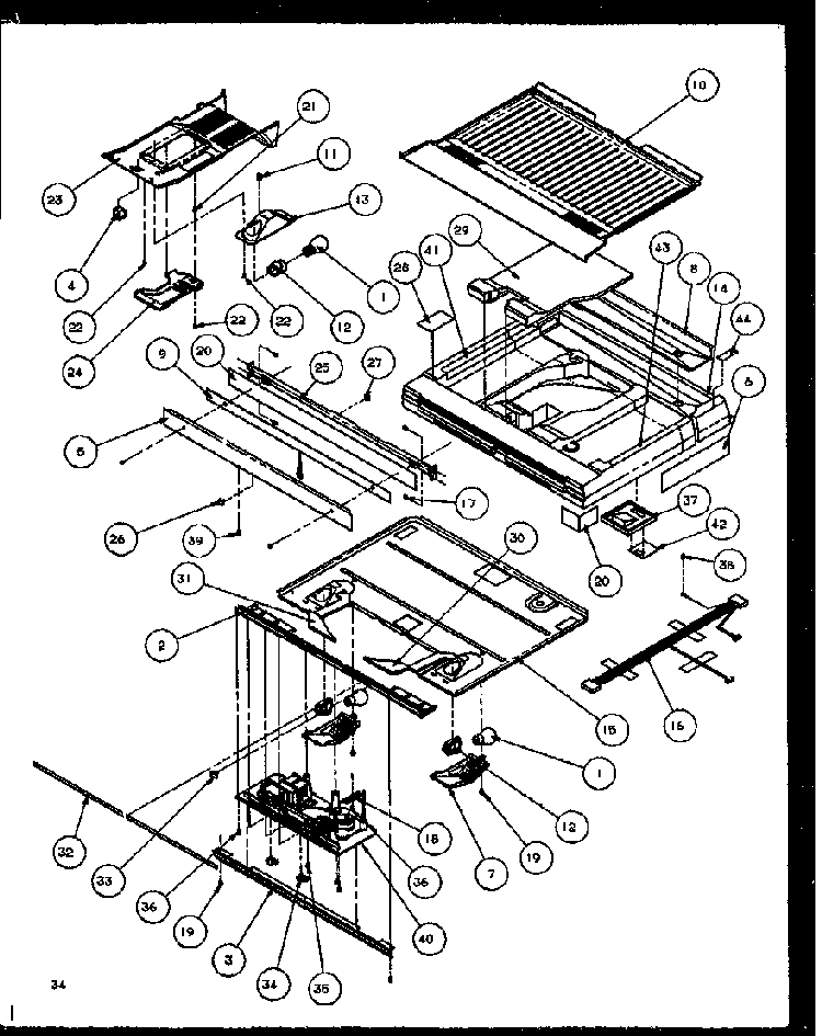 Divider Block Diagram and Parts List for TG18RBW-P1158303WW  Amana Refrigerator