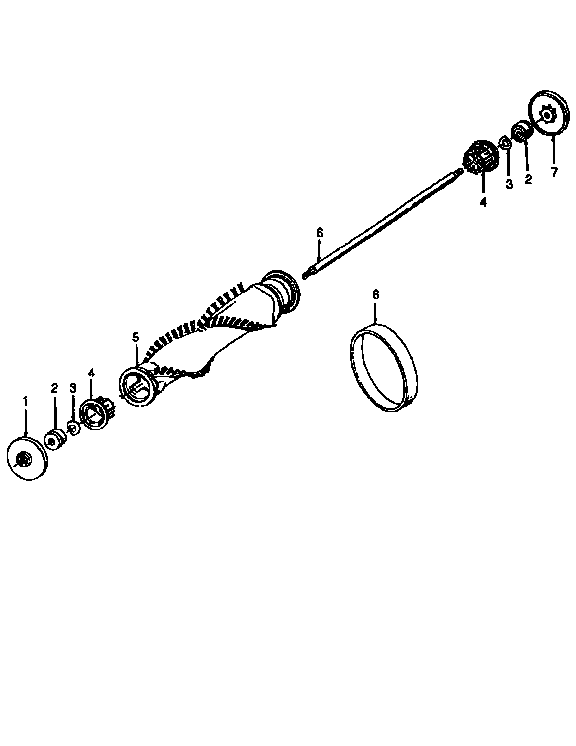 Agitator Diagram and Parts List for U6335-930  Hoover Upright Vacuum