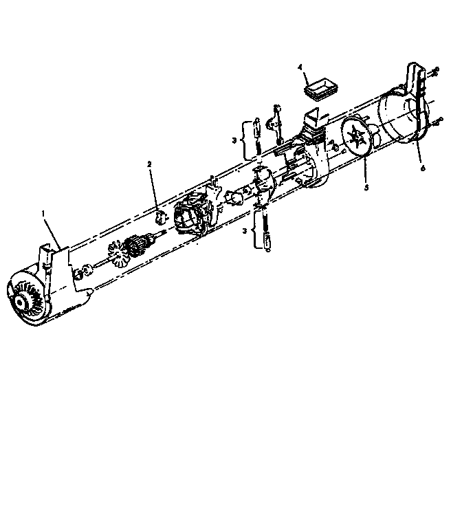 Motor Assembly Diagram and Parts List for U6321-930  Hoover Upright Vacuum