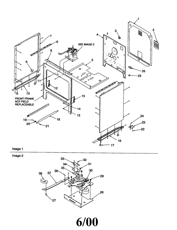 Cabinet Diagram and Parts List for ARTC7021W-P1143814NW  Amana Range