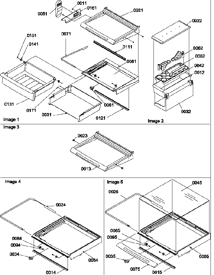 Deli, Shelves, Crisper Assemblies And Accessories Diagram and Parts List for SRD528VW-P1320402WW  Amana Refrigerator