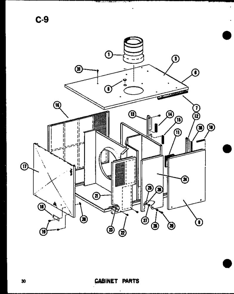 Cabinet Parts 3 Diagram and Parts List for EPCG3010-1B P67470-2C Amana Heater