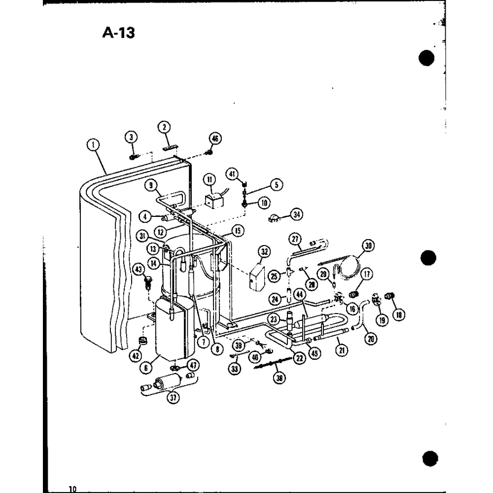 Diagram 1 Diagram and Parts List for ERHQ18-W01C P68522-5C Amana Air Conditioner