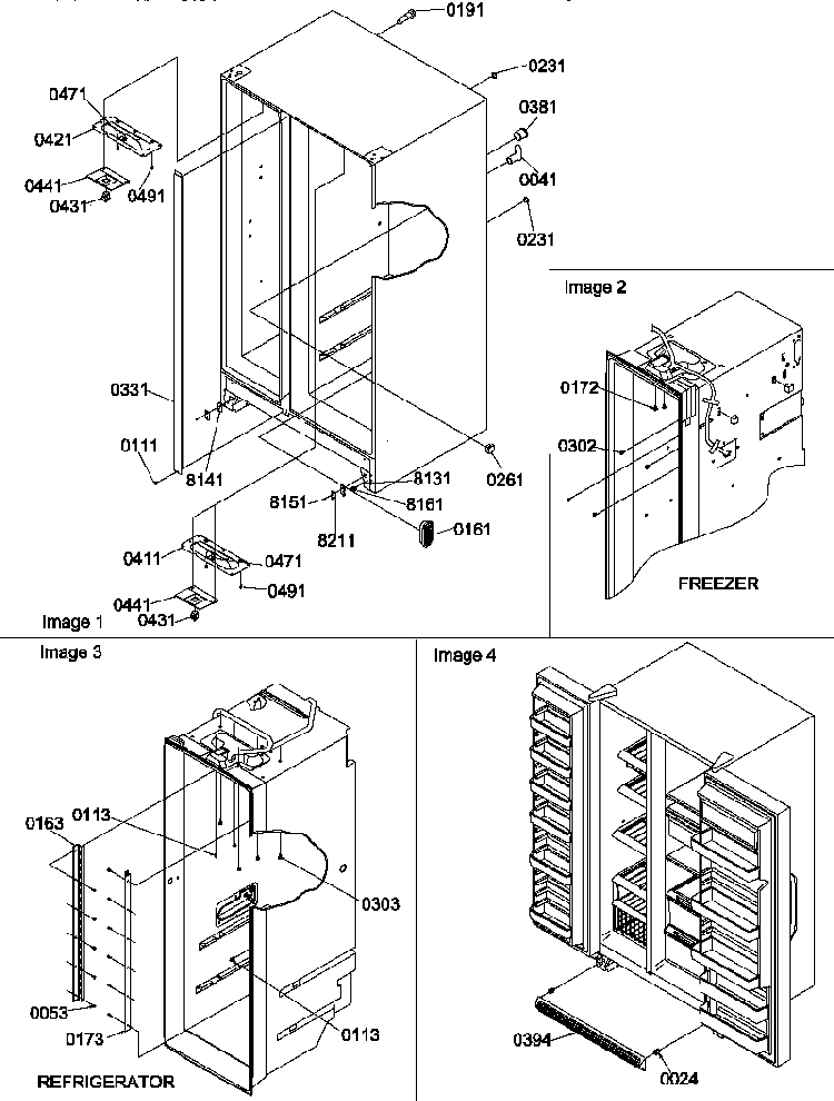 Cabinet Parts And Toe Grille Diagram and Parts List for SS21SL-P1193802WL  Amana Refrigerator