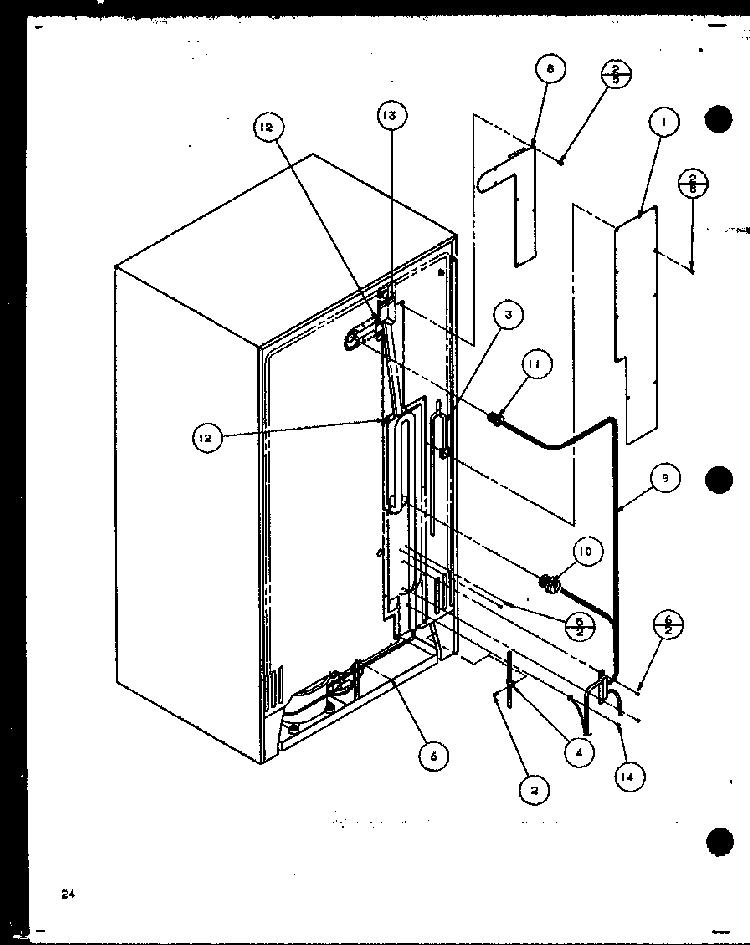 Factory Installed Ice Maker Diagram and Parts List for 36041W-P1122101WW  Amana Refrigerator
