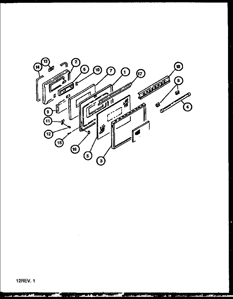 Page 5 Diagram and Parts List for RST378UW P1141203N W Amana Range
