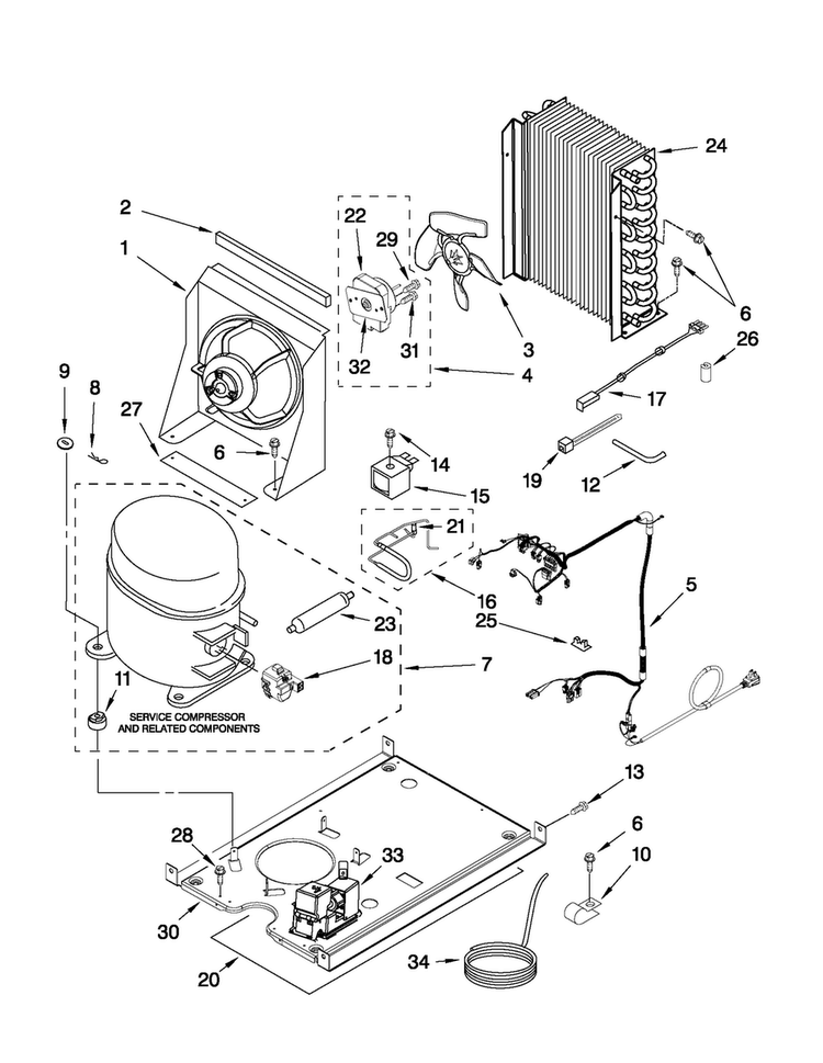 Unit Parts Diagram and Parts List for MIM1555YRS1  Maytag Ice Maker