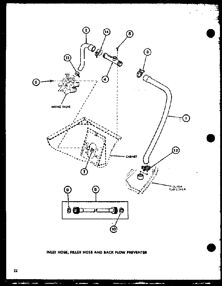 Section 6 Diagram and Parts List for LW2602 P7804710W Amana Washer