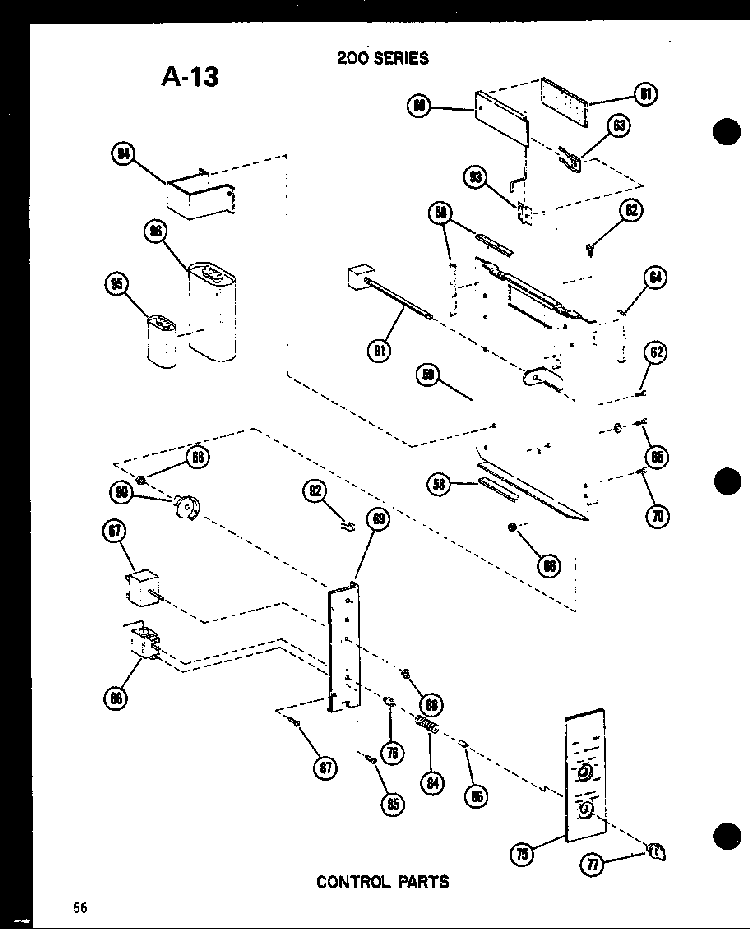 Section 23 Diagram and Parts List for 212-2JM P54655-65R Amana Air Conditioner