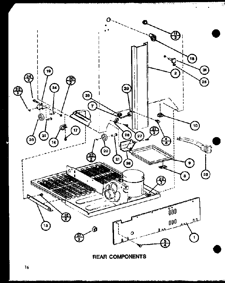 Section 12 Diagram and Parts List for BR-20H-P7680808W  Amana Refrigerator