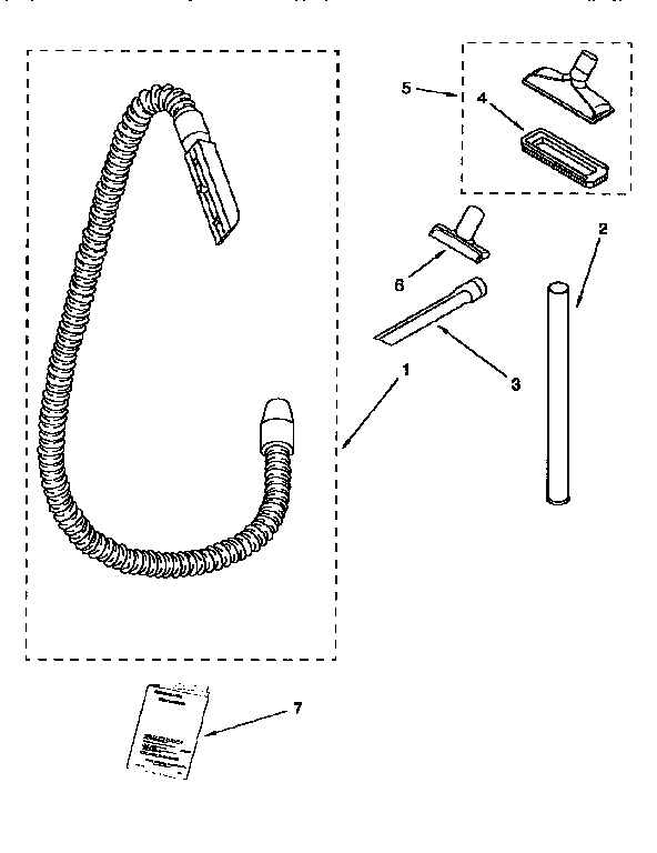 Hose And Attachment Diagram and Parts List for 1163035590C  Kenmore Upright Vacuum