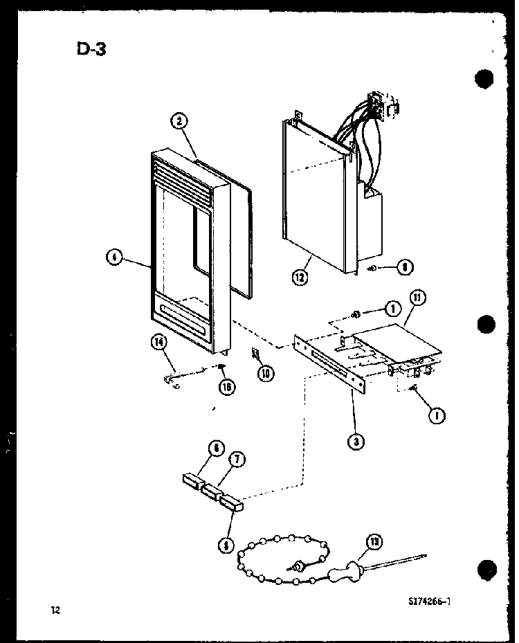 Timer Diagram and Parts List for RRL-10C P75534-1M Amana Microwave