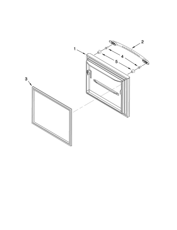 Freezer Door Parts Diagram and Parts List for MBF1958WEB1  Maytag Refrigerator