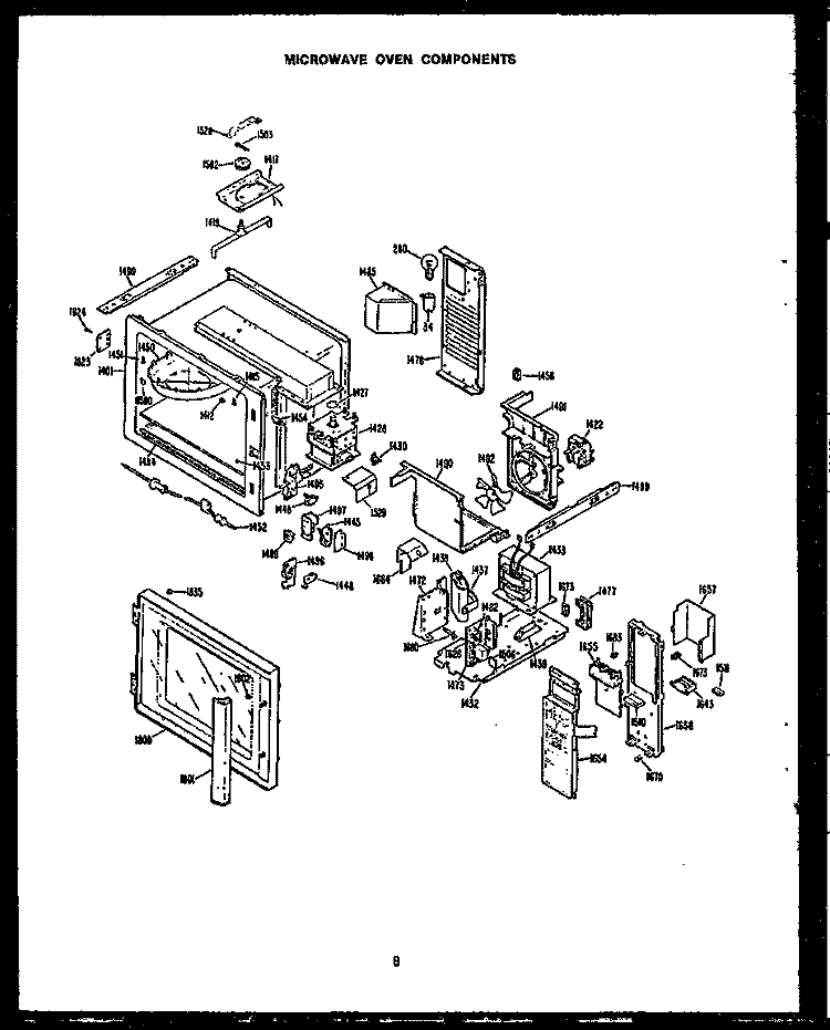 MICROWAVE OVEN COMPONENTS Diagram and Parts List for RKD394  Caloric Microwave Oven Combo