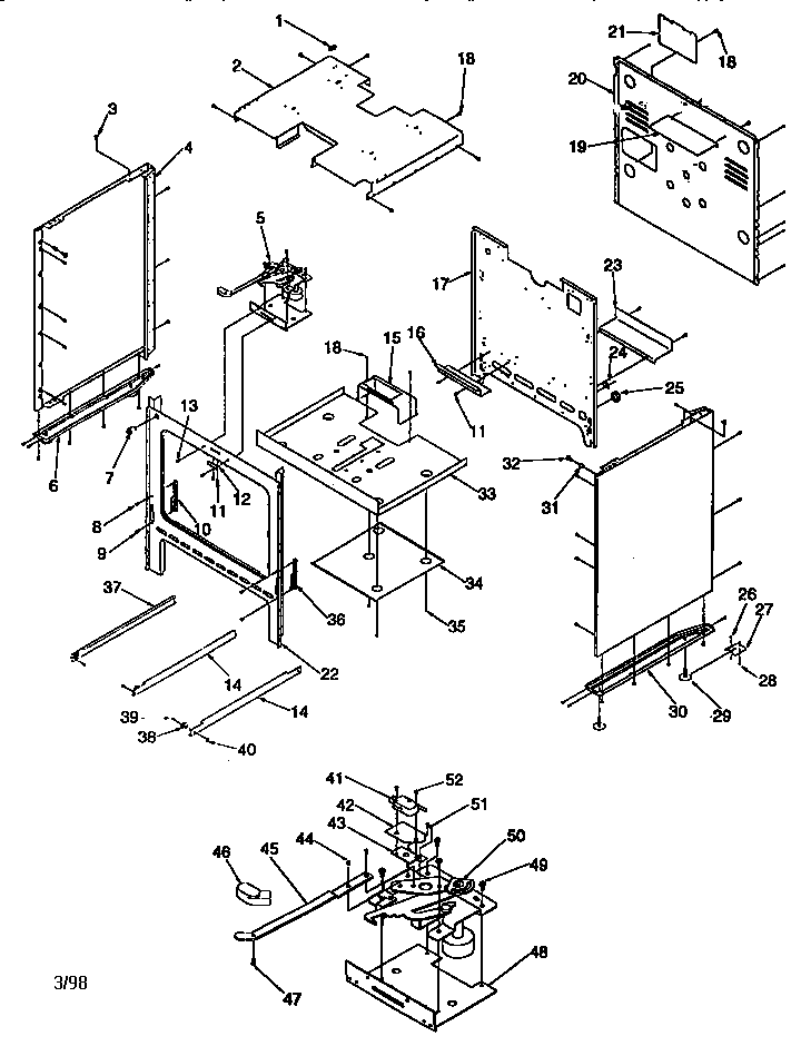 Cabinet Diagram and Parts List for ARG7301L-P1143315NL  Amana Range