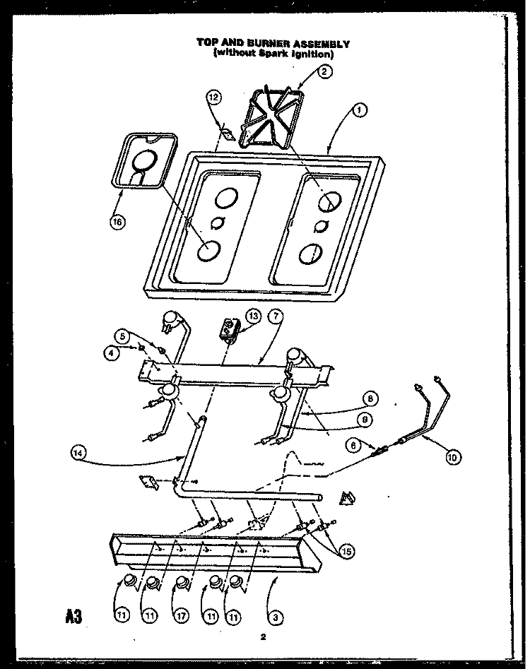 Page 1 Diagram and Parts List for RMD364  Caloric Range