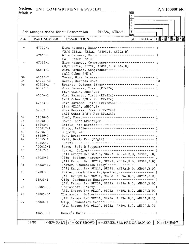 Unit Compartment And System Page 3 Diagram and Parts List for 22752  Maytag Refrigerator