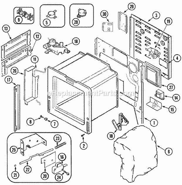 BODY (AAP) Diagram and Parts List for JDS9860AAP  Jenn-Air Range