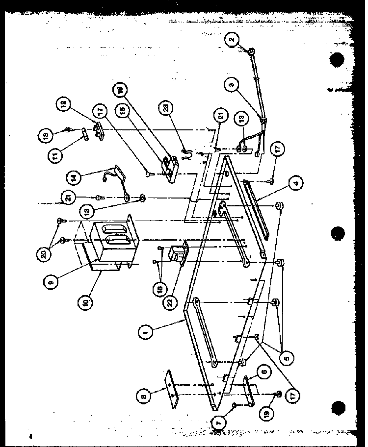 Transformer/capacitor/fuses Diagram and Parts List for ML-40 P76804-2M Amana Microwave