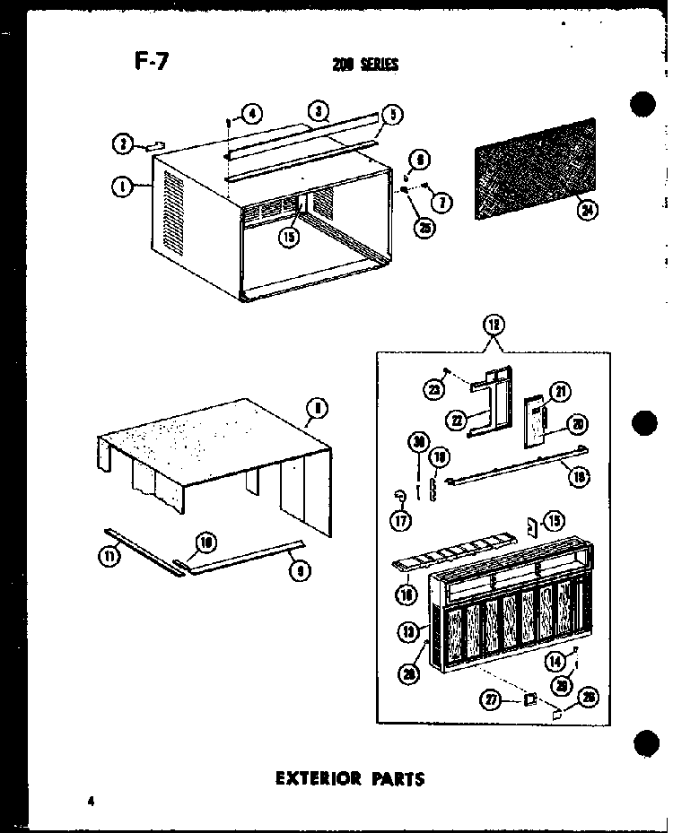 Section 4 Diagram and Parts List for ES216D-3MS P55417-61R Amana Air Conditioner