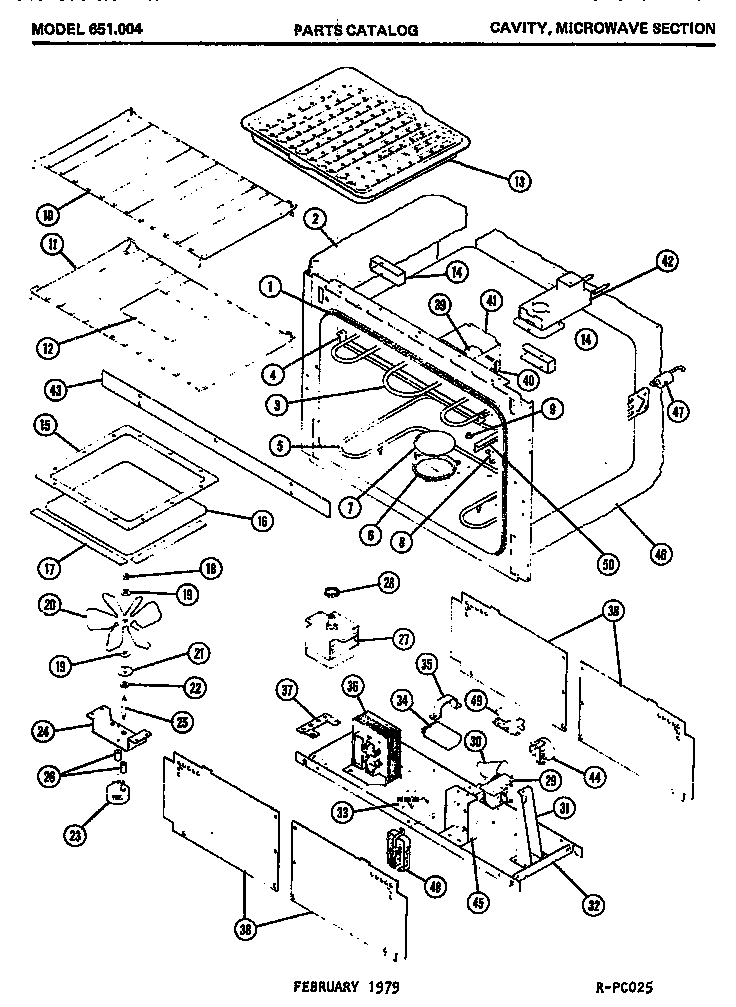 04 - Page 1 Diagram and Parts List for 651004  Maytag Microwave Oven Combo