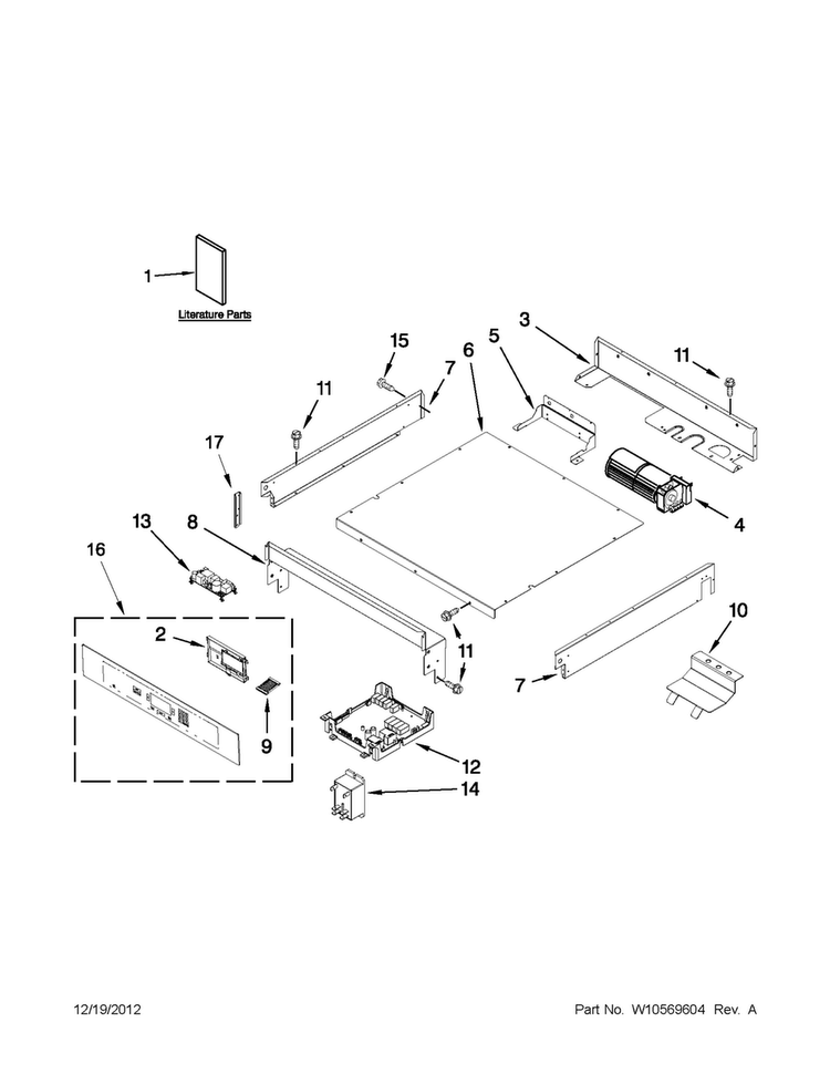 Control Panel Parts Diagram and Parts List for JJW2830WP02  Jenn-Air Wall Oven