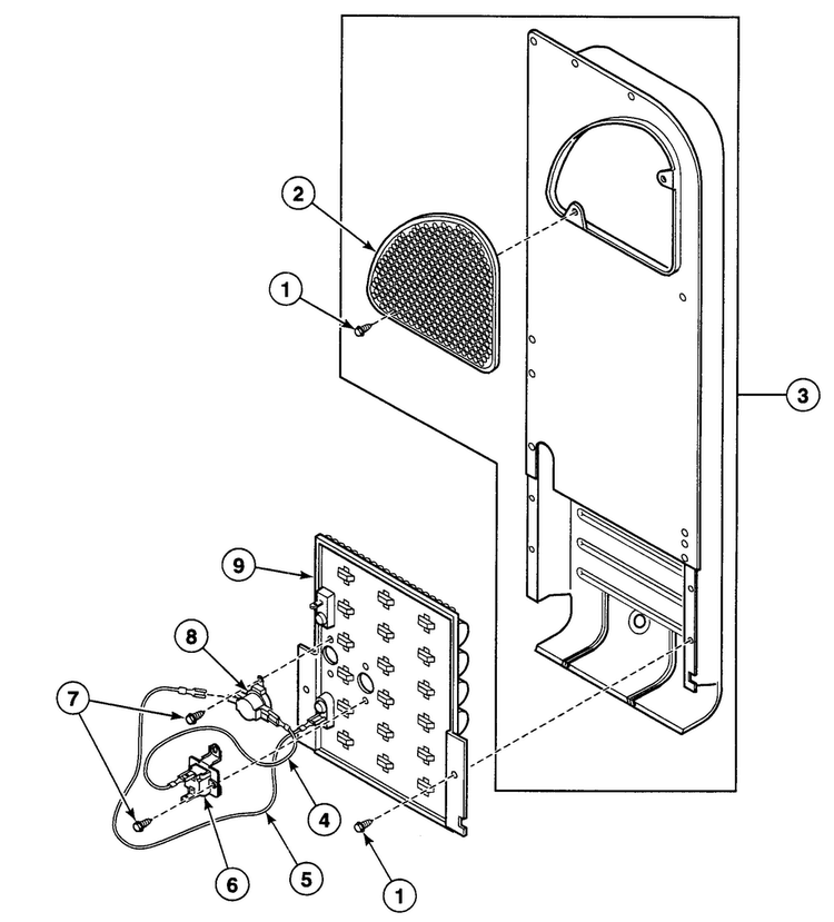 Heater Diagram and Parts List for SDEH07QJ1500  Speed Queen Dryer