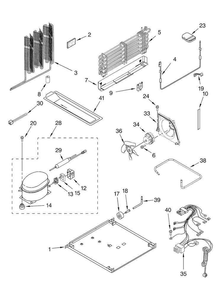 Unit Parts Diagram and Parts List for ATB2232MRB01  Amana Refrigerator
