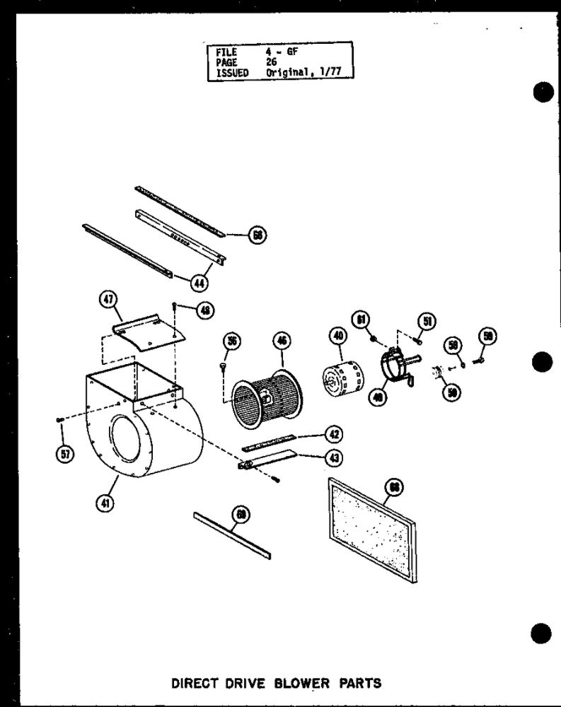 Direct Drive Blower Parts 2 Diagram and Parts List for GH-80DE P96380-2F Amana Furnace