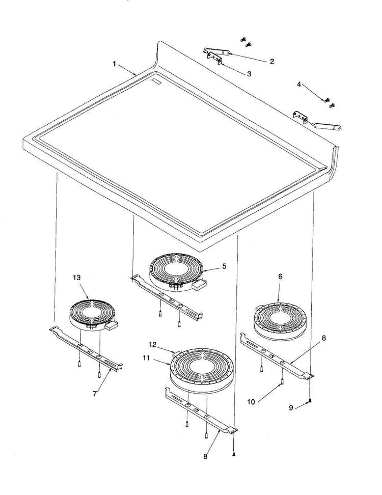 Maintop Diagram and Parts List for ARTC8621E-P1143818NE  Amana Range