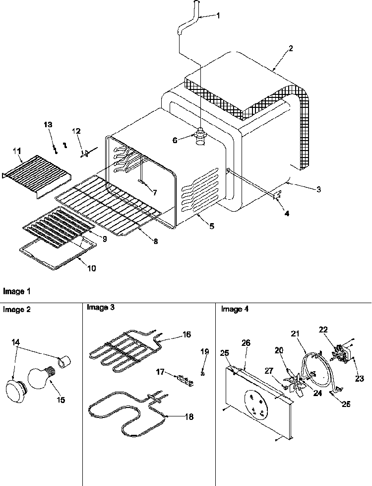 Cavity Diagram and Parts List for CARTC7500E-P1143467NE  Amana Range
