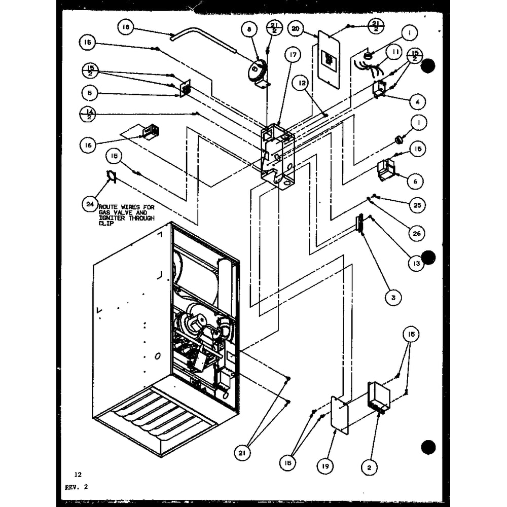 Diagram 2 Diagram and Parts List for GCN115A40 P9961605F Amana Furnace