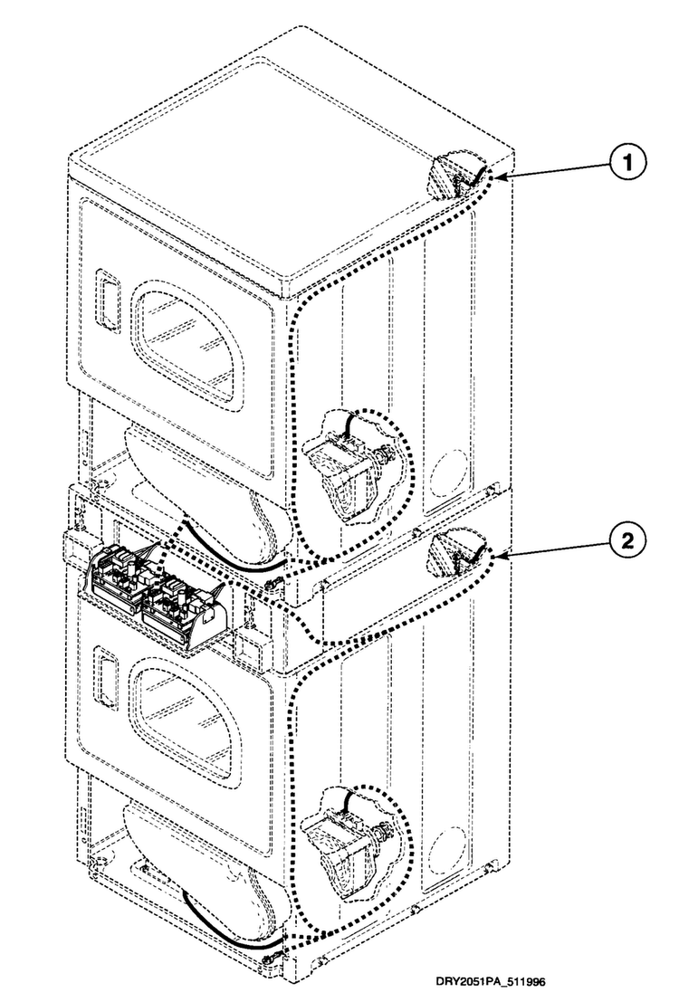 Harnesses 2 Diagram and Parts List for SSGT09QF  Speed Queen Dryer