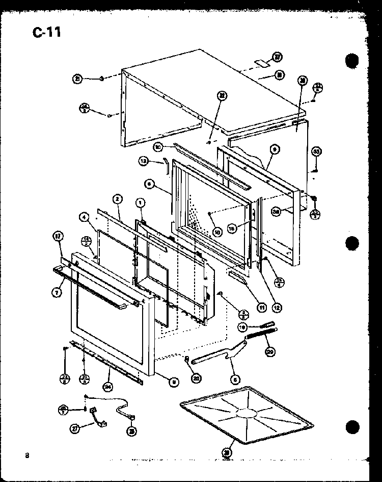 Section 5 Diagram and Parts List for CRRL-5D P75590-6M Amana Microwave