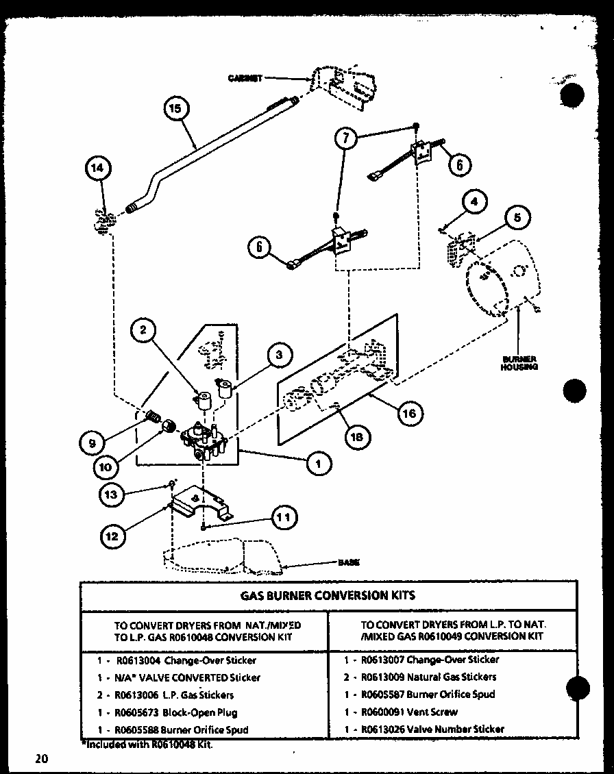 Section 5 Diagram and Parts List for LG3912W P1122703WW Amana Dryer