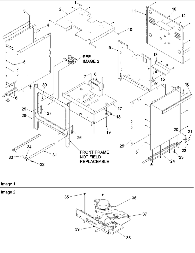 Cabinet Diagram and Parts List for ARGS7650E-P1130765NE  Amana Range